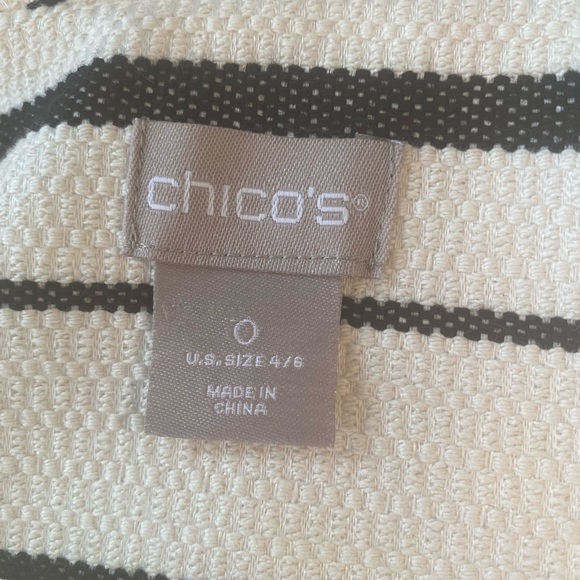 Chico’s Neutral Striped Blazer - Picture 6 of 6